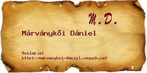 Márványkői Dániel névjegykártya